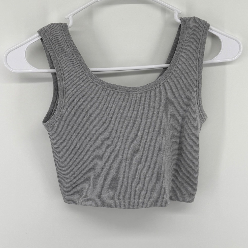 Yogalicious Girls Rib Seamless Bonnie Sports Bra‎ Gray Heather Size L 12